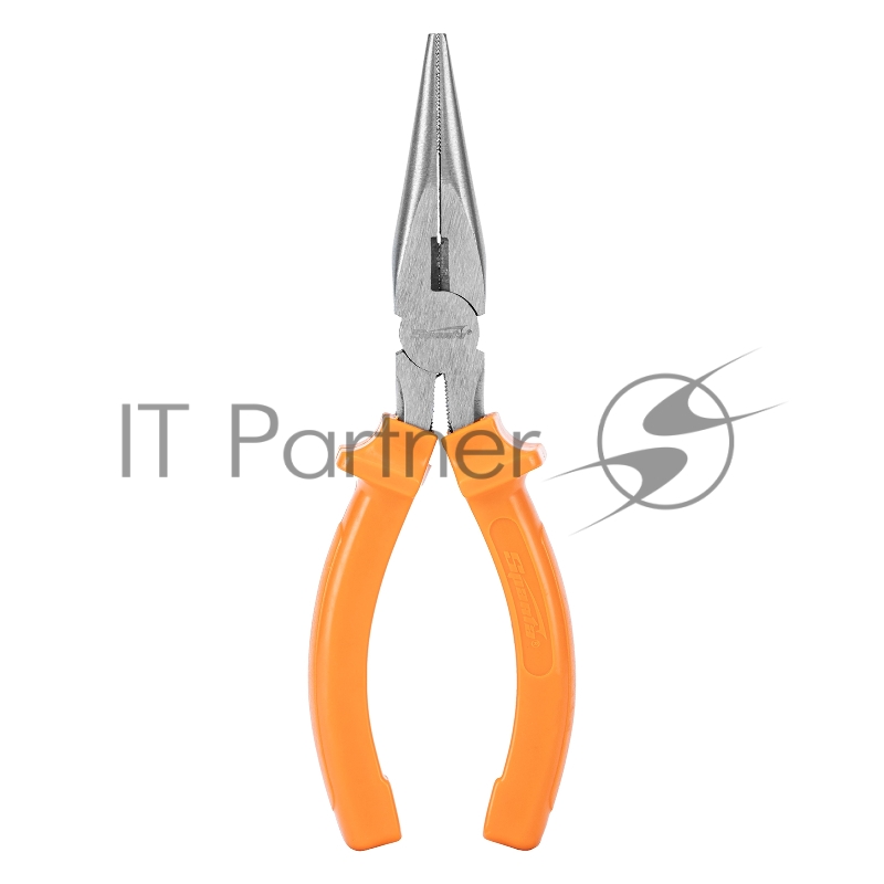 Длинногубцы SPARTA Classic,160 мм, прямые шлифованные, пластмассовые рукоятки//17157