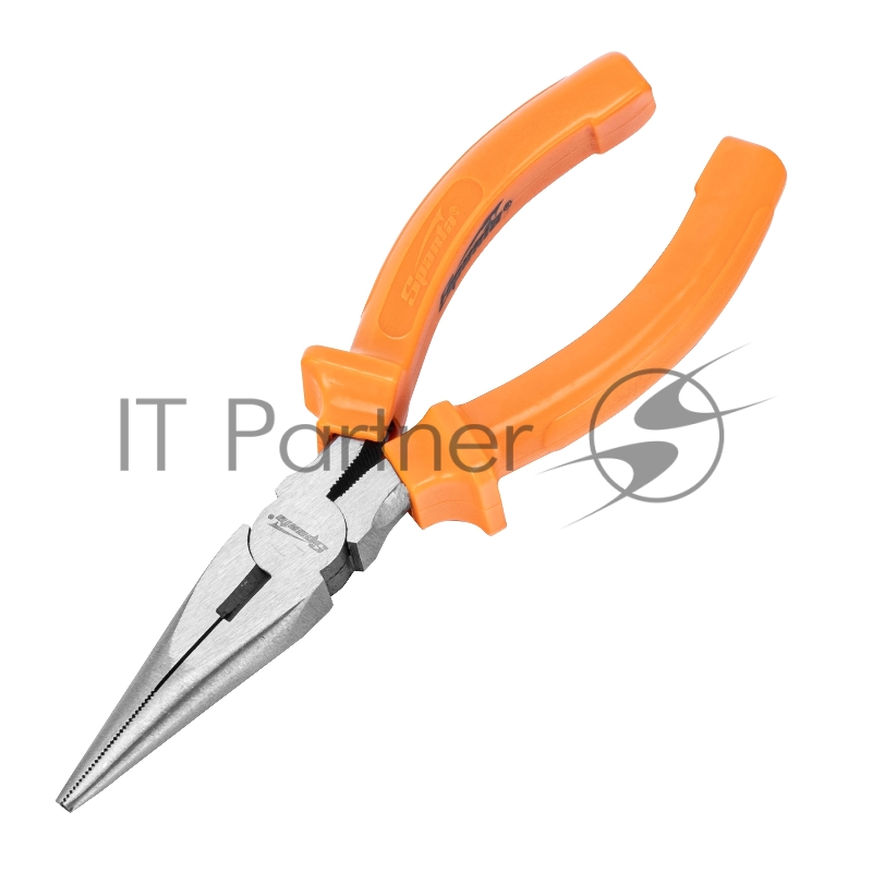 Длинногубцы SPARTA Classic,160 мм, прямые шлифованные, пластмассовые рукоятки//17157