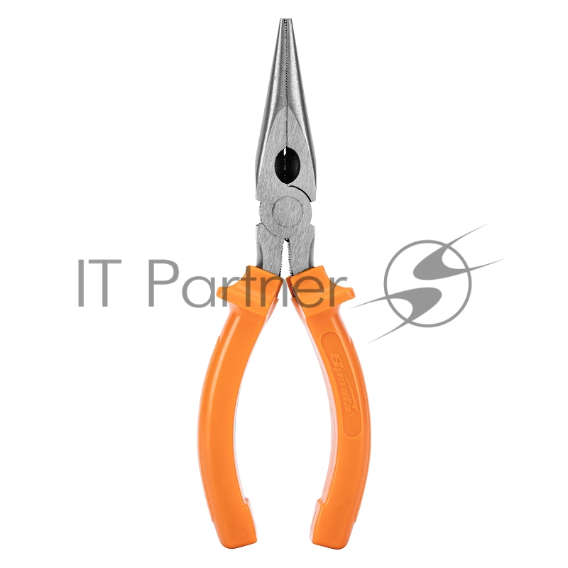 Длинногубцы SPARTA Classic,160 мм, прямые шлифованные, пластмассовые рукоятки//17157