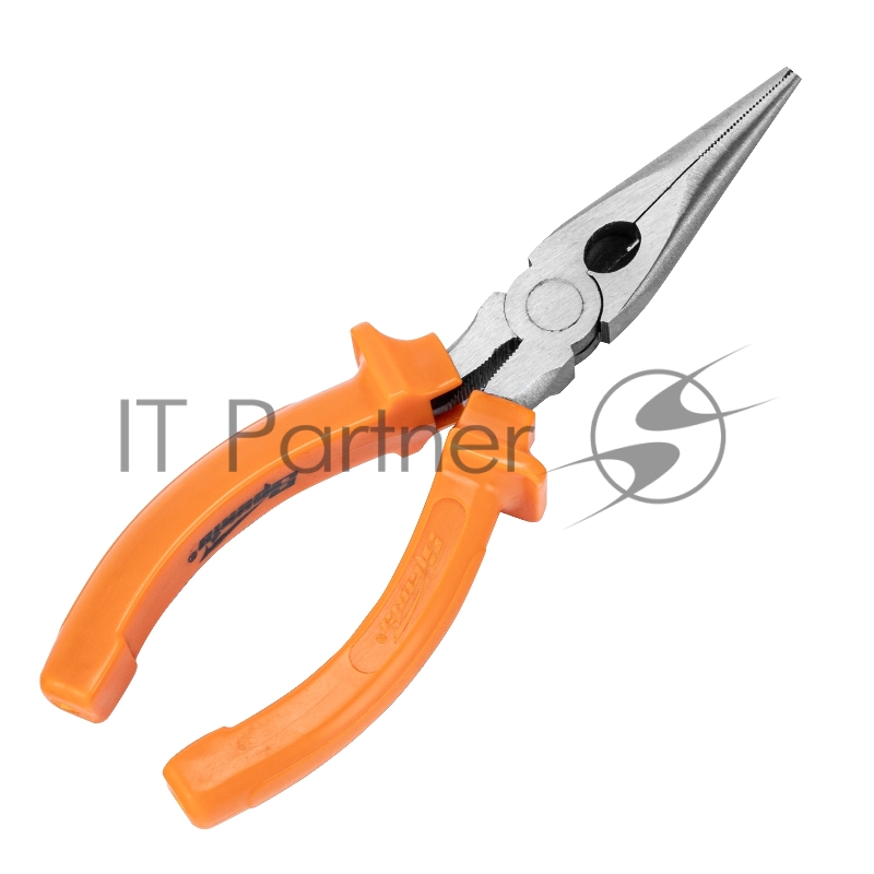 Длинногубцы SPARTA Classic,160 мм, прямые шлифованные, пластмассовые рукоятки//17157