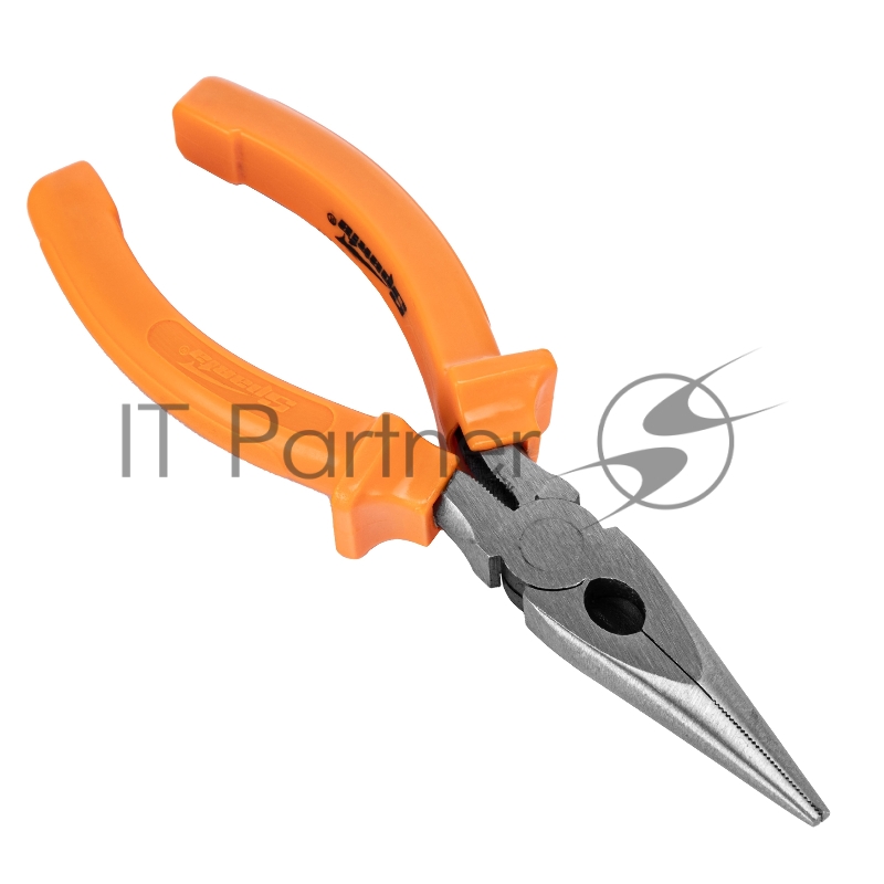 Длинногубцы SPARTA Classic,160 мм, прямые шлифованные, пластмассовые рукоятки//17157