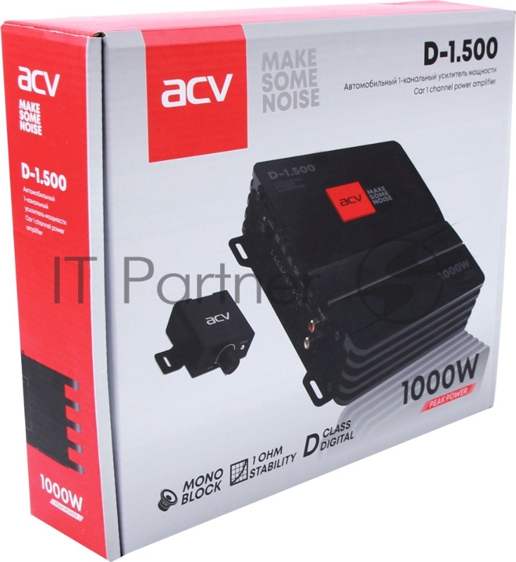 Усилитель автомобильный ACV D-1.500 одноканальный