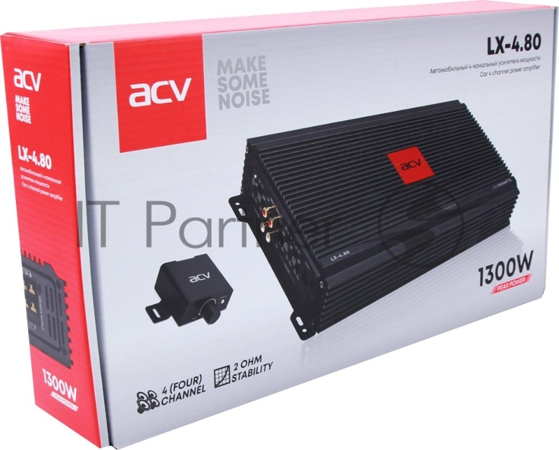 Усилитель автомобильный ACV LX-4.80 четырехканальный