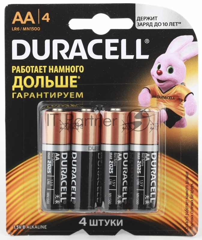 Элемент питания Duracell LR6-4BL BASIC