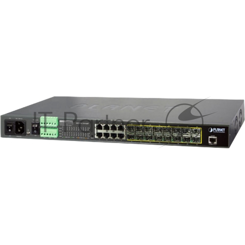 Коммутатор PLANET 16-Port 100/1000Base-X SFP + 8-Port 10/100/1000Base-T L2/L4 Managed Metro Ethernet Switch (AC+2 DC, DIDO)
