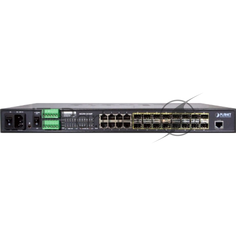 Коммутатор PLANET 16-Port 100/1000Base-X SFP + 8-Port 10/100/1000Base-T L2/L4 Managed Metro Ethernet Switch (AC+2 DC, DIDO)