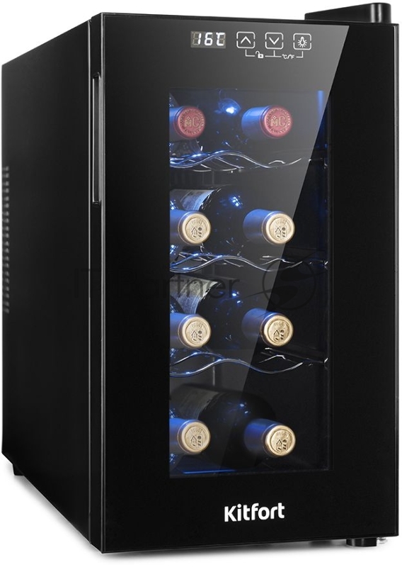 Винный шкаф Kitfort КТ-2419 черный (однокамерный)