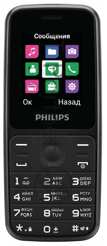 Мобильный телефон Philips Xenium E185 Black (E185 Black)