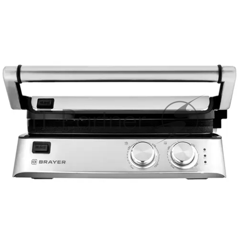 Электрический гриль-пресс BRAYER BR2006, 2000 Вт, съём.пласт 29*23 см, рег.расст,макс.темпер 240 С