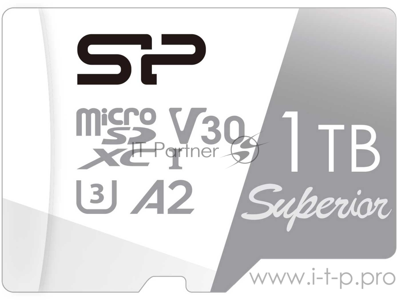 Флеш карта microSDXC 1Tb Class10 Silicon Power SP001TBSTXDA2V20SP Superior + adapter