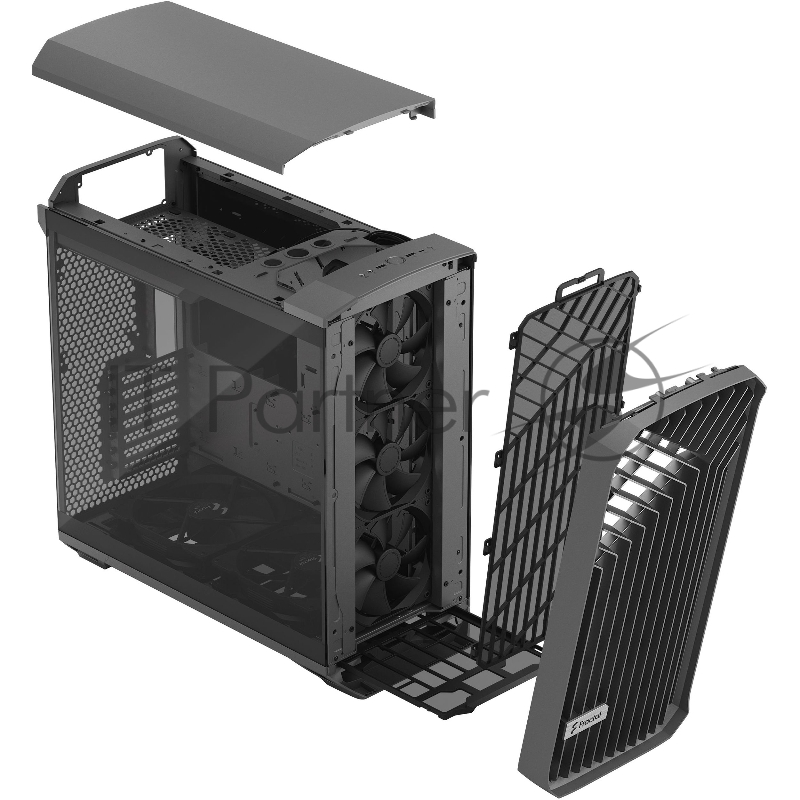 Корпус Fractal Design Torrent Gray TG Light Tint / E-ATX, TG, 2x3.5, 4x2.5, 7xPCI, 1xUSB-C, 2xUSB3.0 / 2x180mm, 3x140mm fans inc. / FD-C-TOR1A-02