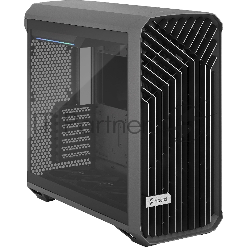 Корпус Fractal Design Torrent Gray TG Light Tint / E-ATX, TG, 2x3.5, 4x2.5, 7xPCI, 1xUSB-C, 2xUSB3.0 / 2x180mm, 3x140mm fans inc. / FD-C-TOR1A-02