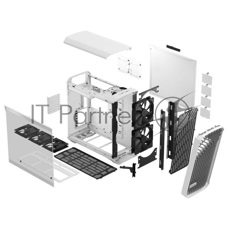 Корпус Fractal Design Torrent White TG Clear Tint / E-ATX, TG, 2x3.5, 4x2.5, 7xPCI, 1xUSB-C, 2xUSB3.0 / 2x180mm, 3x140mm fans inc. / FD-C-TOR1A-03