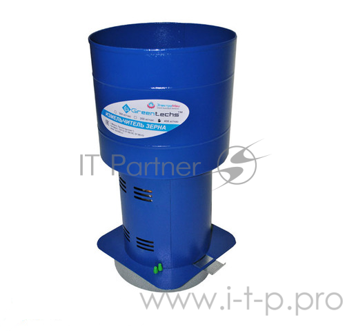 Зернодробилка роторного типа Гринтекс-400, круглая, 1,9 кВт, производительность 400 кг/час, скорость вращения 12000 об/мин, время непрерывной работы 6 часов