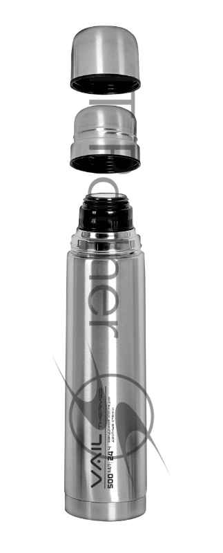 Термос VAIL VL-7019 узкое горло 0,5 л. две кружки