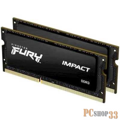 Оперативная память Kingston DRAM 32GB 2666MHz DDR4 CL16 SODIMM (Kit of 2) FURY Impact EAN: 740617318548