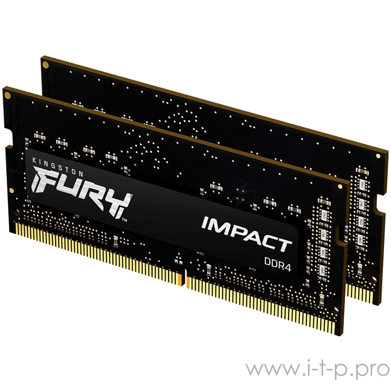 Оперативная память Kingston DRAM 32GB 2933MHz DDR4 CL17 SODIMM (Kit of 2) FURY Impact EAN: 740617318463