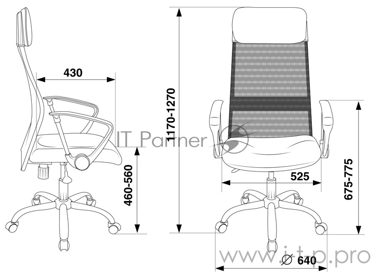 Кресло руководителя Бюрократ KB-6N черный TW-01 сиденье бежевый 38-402 сетка/ткань с подголов. крестовина металл хром