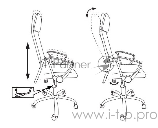 Кресло руководителя Бюрократ KB-6N черный TW-01 сиденье синий 38-415 сетка/ткань с подголов. крестовина металл хром
