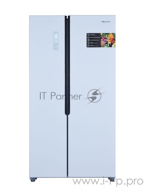 Холодильник WILLMARK SBS-636NFWG (472л, SideBySide, TotalNoFrost, стекл.пан, LED., A+,суперохл,суперзам,бел)