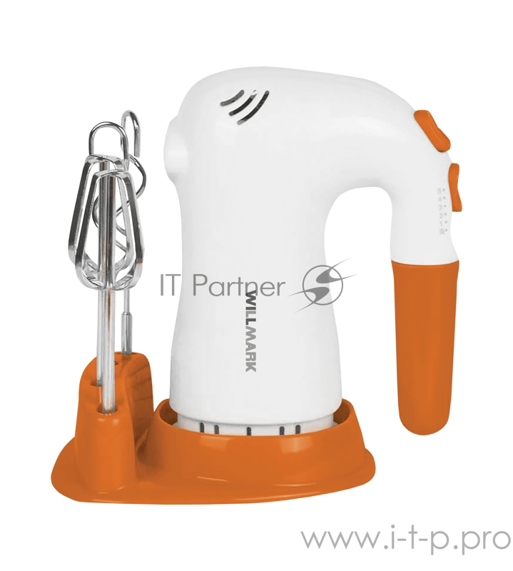 Миксер Willmark WHM-6023ST (400Вт, 5 скоростей, 2 вид насадок, оранжевый)