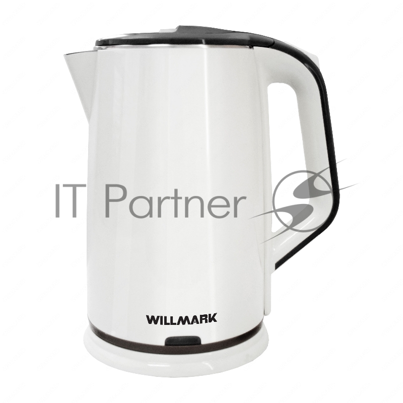 Чайник электрический WILLMARK WEK-2012PS (2.0л, двойные стенки, эффект термоса, пов. на 360 град., 2000Вт (Белый)