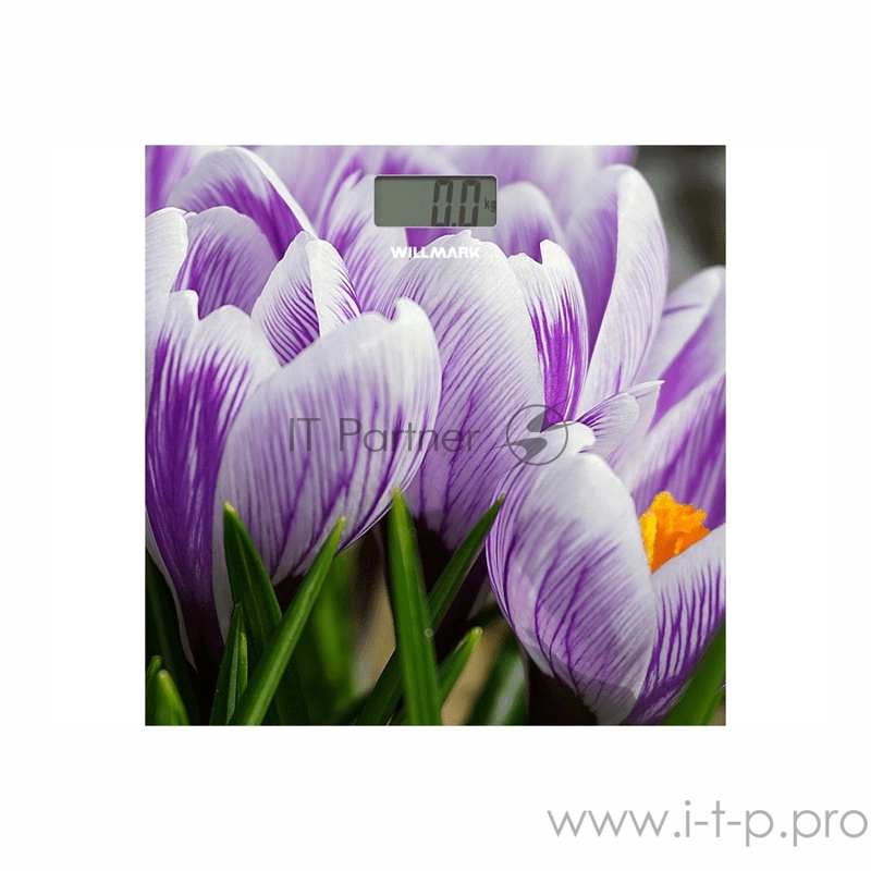 Весы напольные WILLMARK WBS-1811D Крокусы (макс. вес 180кг, без измер.темп.цвет)