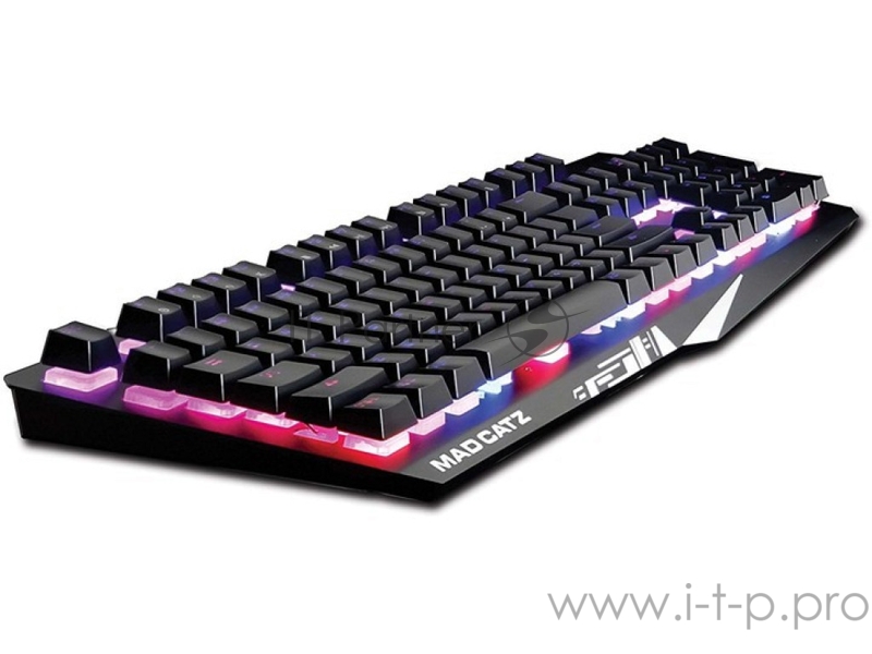 Игровая клавиатура чёрная Mad Catz S.T.R.I.K.E. 2 (мембрана, RGB подсветка, аллюминиевая рама, USB)