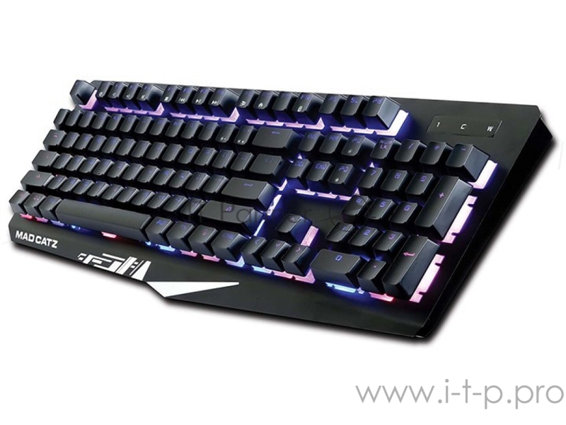 Игровая клавиатура чёрная Mad Catz S.T.R.I.K.E. 2 (мембрана, RGB подсветка, аллюминиевая рама, USB)