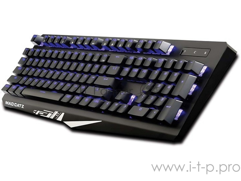 Игровая клавиатура чёрная Mad Catz S.T.R.I.K.E. 4 (Cherry Red Switch, RGB подсветка, аллюминиевая рама, USB)