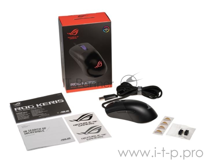 Игровая мышь ASUS ROG Keris (USB, 7 кнопок, 16000 dpi, PAW3389, RGB подсветка, 90MP01R0-B0UA00)