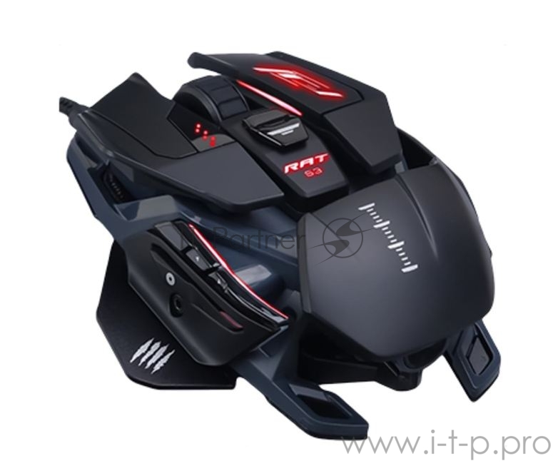 Игровая мышь чёрная Mad Catz R.A.T. PRO S3 (PMW3330, Omron, USB, 8 кнопок, 16000 dpi, RGB подсветка)
