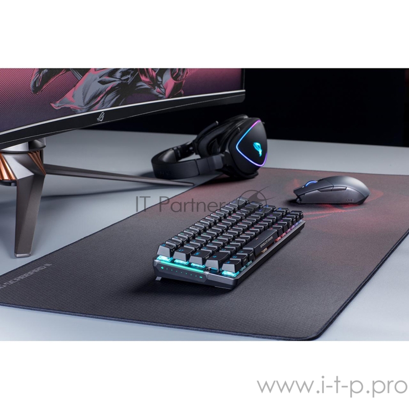 Игровой коврик для мыши ASUS ROG Scabbard II (900 x 400 x 3 mm, резина, тканый материал, cиликон, 90MP00S0-B0UA00)