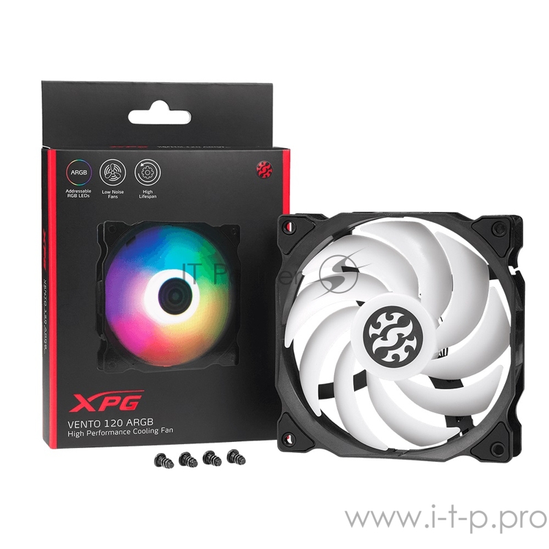 Корпусной вентилятор с ARGB 120мм Cooler XPG VENTO120ARGB-BKCWW