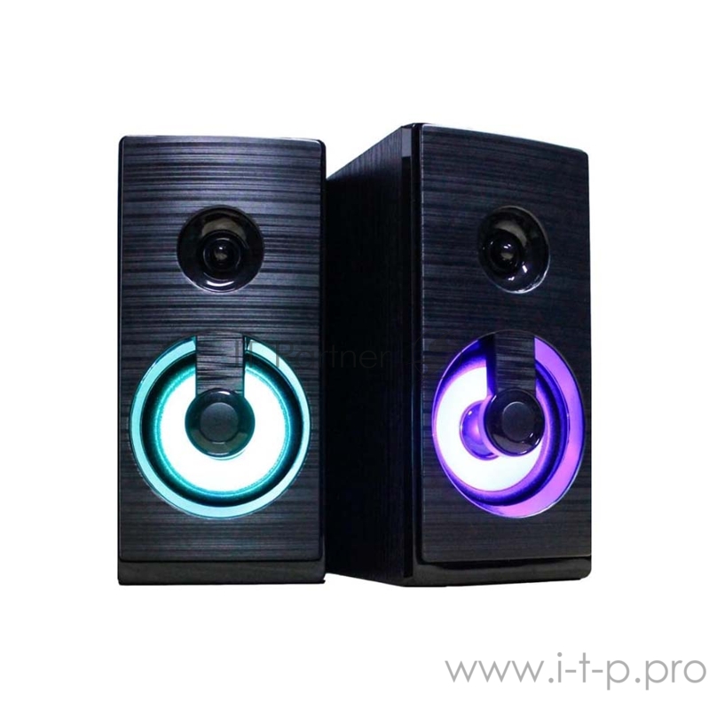 Игровые колонки HIPER H-TK3 Burny 2.0 (RGB подсветка, 2 х 3 Вт, USB, Jack 3,5 мм)