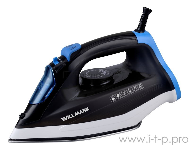 Утюг WILLMARK SI-2405CА (2400Вт, кер. под., 320мл, анти-накипь, очист.,пар удар)