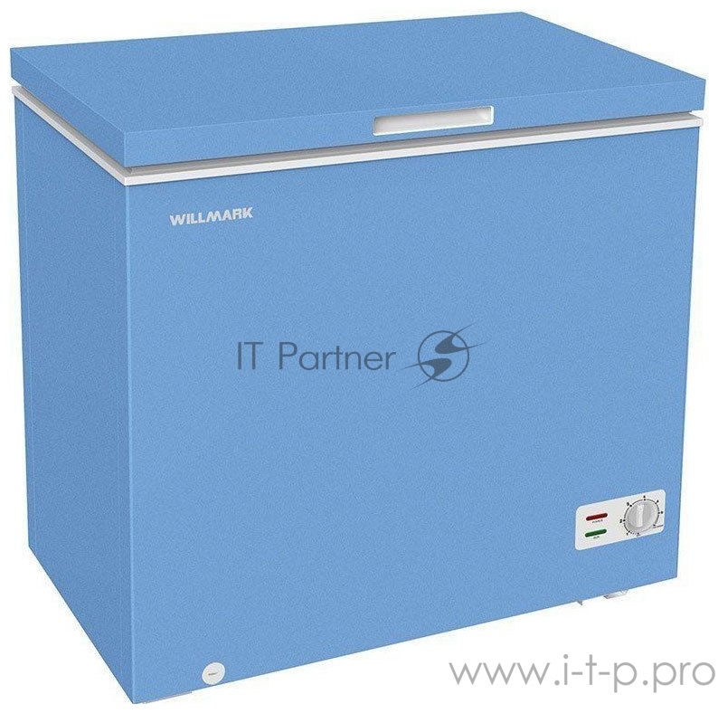 Морозильный ларь WILLMARK CF-310CS (КОМПРЕССОР TOSHIBA, до -24С, 305л, 2 корзины) (Голубой)
