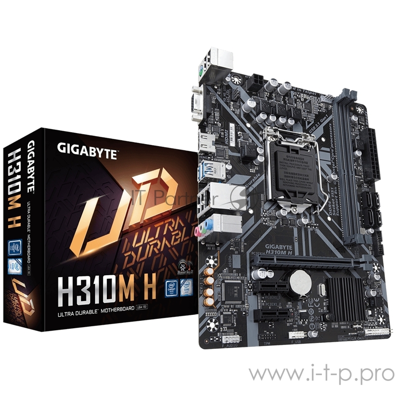 Материнская плата Gigabyte H310M H 1.1 Soc-1151v2 Intel H370 2xDDR4 mATX AC`97 8ch(7.1) GbLAN+VGA+HDMI