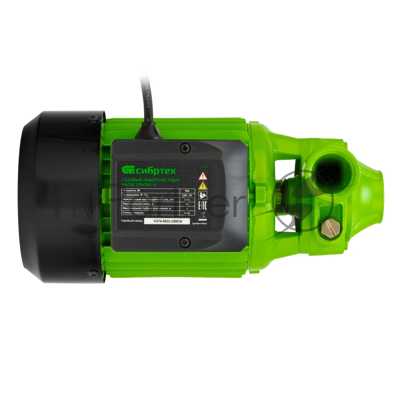 Садовый поверхностный насос СИБРТЕХ СПН700-Ч 700 Вт напор 50 м 3000 л/ч чугун 97243