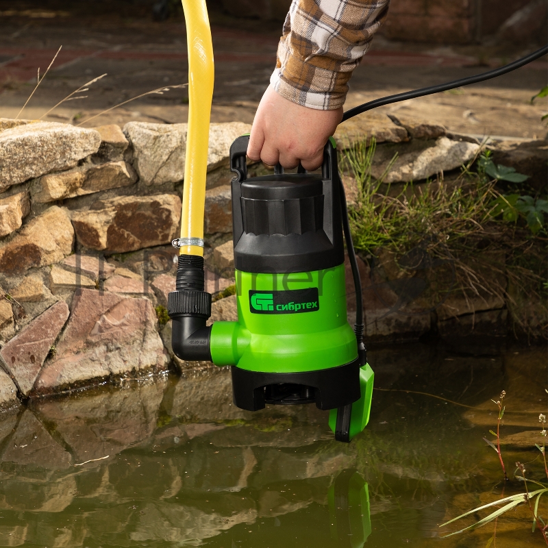 Дренажный насос СИБРТЕХ для грязной воды СДН800-35 800 Вт напор 9 м 13500 л/ч 97265
