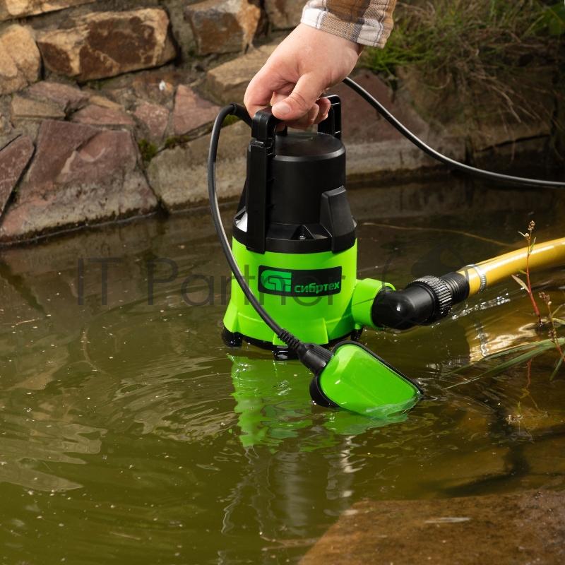 Дренажный насос СИБРТЕХ для грязной воды СДН450-35, 450 Вт, напор 5,5 м, 8000 л/ч 97263