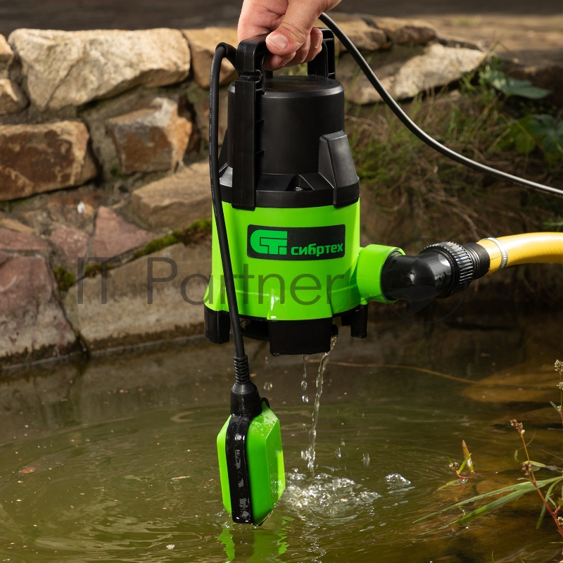 Дренажный насос СИБРТЕХ для грязной воды СДН450-35, 450 Вт, напор 5,5 м, 8000 л/ч 97263