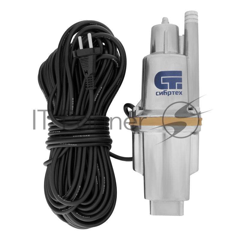 Вибрационный насос СИБРТЕХ СВН30025 верхний забор 300 Вт напор 75 м 1200 л/ч кабель 25 м 99303