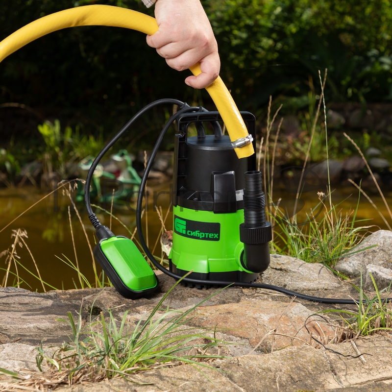 Дренажный насос СИБРТЕХ для чистой воды СДН300-5 300 Вт напор 65м 6500 л/ч 97261
