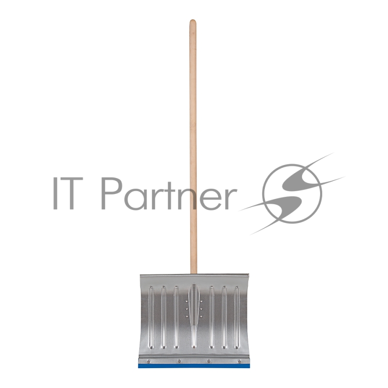 Лопата СИБРТЕХ снеговая,430x370 мм,с черенком,алюм. полотно,стальная окантовка//Р 61582