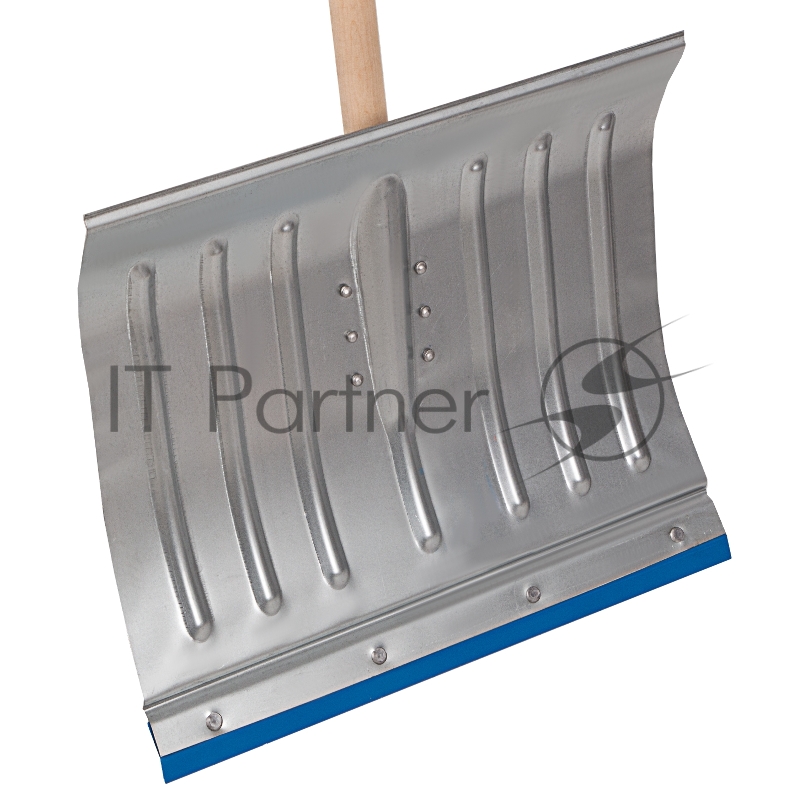 Лопата СИБРТЕХ снеговая,430x370 мм,с черенком,алюм. полотно,стальная окантовка//Р 61582