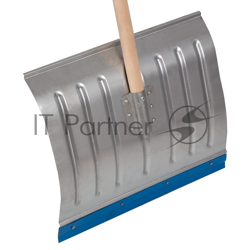 Лопата СИБРТЕХ снеговая,430x370 мм,с черенком,алюм. полотно,стальная окантовка//Р 61582