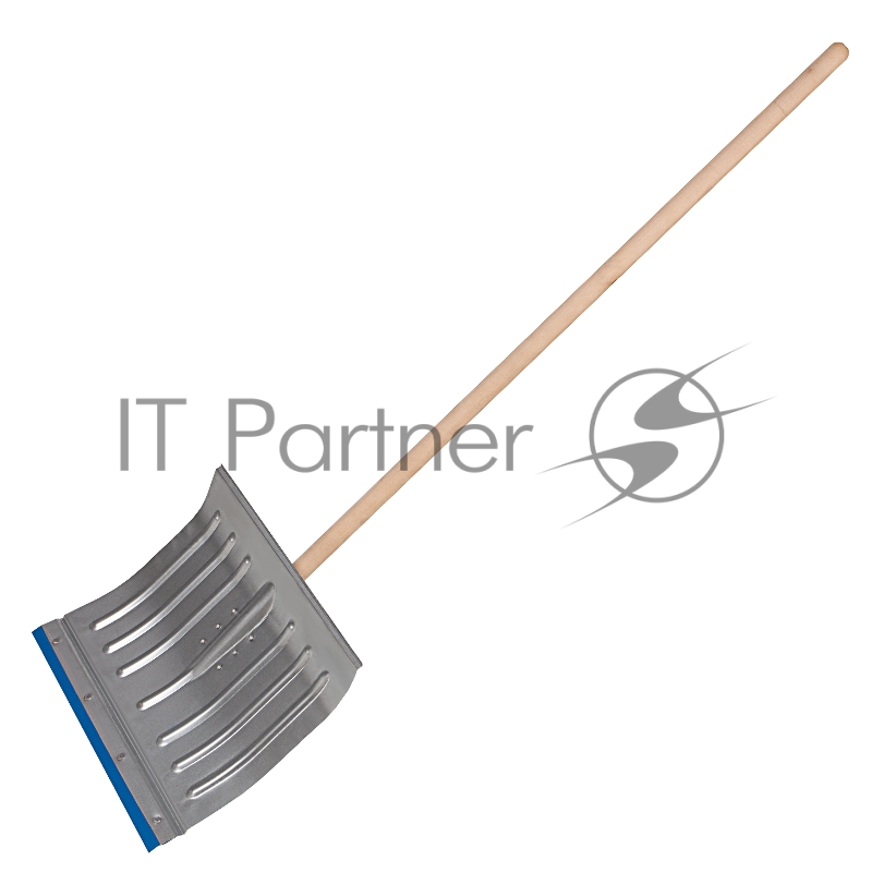 Лопата СИБРТЕХ снеговая,430x370 мм,с черенком,алюм. полотно,стальная окантовка//Р 61582