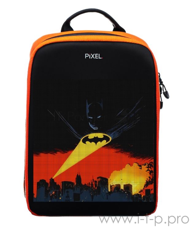 Рюкзак PIXEL PLUS Orange оранжевый (LED-экран 25*25 px, 16,5 млн цветов, 16 л., полиэстер)