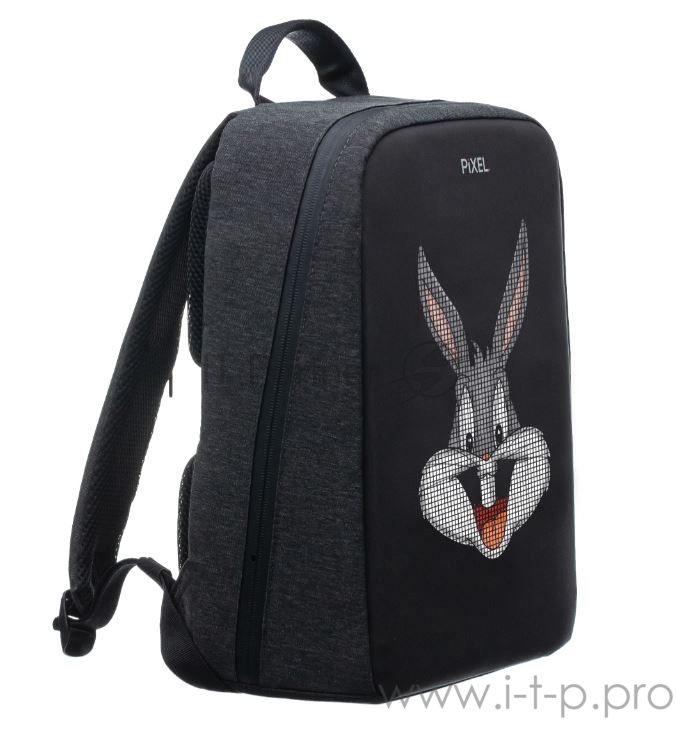 Рюкзак PIXEL PLUS Grafit серый (LED-экран 25*25 px, 16,5 млн цветов, 16 л., полиэстер)